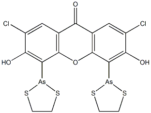 2,7-Dichloro-4,5-bis(1,3,2-dithiarsolan-2-yl)-3,6-dihydroxy-9H-xanthen-9-one CAS#: 439791-19-2