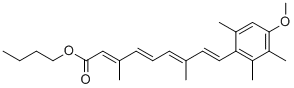 (2E,4E,6E,8E)-9-(4-METHOXY-2,3,6-TRIMETHYL-PHENYL)-3,7-DIMETHYL-NONA-2,4,6,8-TETRAENOIC ACID BUTYL ESTER CAS#: 54757-45-8