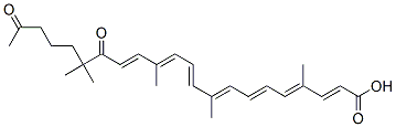 (2E,4E,6E,8E,10E,12E,14E)-4,9,13,17,17-Pentamethyl-16,21-dioxo-2,4,6,8,10,12,14-docosaheptaenoic acid CAS#: 599-98-4