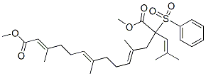 (2E,6E,10E)-3,7,11-Trimethyl-13-(2-methyl-1-propenyl)-13-(phenylsulfonyl)-2,6,10-tetradecatrienedioic acid dimethyl ester CAS#: 57683-69-9