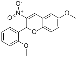 2H-1-BENZOPYRAN, 6-METHOXY-2-(2-METHOXYPHENYL)-3-NITRO- CAS#: 57543-98-3