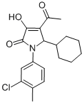 2H-Pyrrol-2-one, 4-acetyl-1-(3-chloro-4-methylphenyl)-5-cyclohexyl-1,5-dihydro-3-hydroxy- CAS#: 512177-18-3