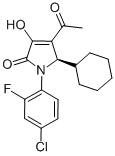 2H-Pyrrol-2-one, 4-acetyl-1-(4-chloro-2-fluorophenyl)-5-cyclohexyl-1,5-dihydro-3-hydroxy-, (5R)- CAS#: 512177-83-2