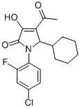 2H-Pyrrol-2-one, 4-acetyl-1-(4-chloro-2-fluorophenyl)-5-cyclohexyl-1,5-dihydro-3-hydroxy- CAS#: 512177-31-0