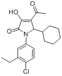 2H-Pyrrol-2-one, 4-acetyl-1-(4-chloro-3-ethylphenyl)-5-cyclohexyl-1,5-dihydro-3-hydroxy- CAS#: 512177-29-6