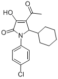 2H-Pyrrol-2-one, 4-acetyl-1-(4-chlorophenyl)-5-cyclohexyl-1,5-dihydro-3-hydroxy- CAS#: 512176-65-7