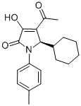 2H-Pyrrol-2-one, 4-acetyl-5-cyclohexyl-1,5-dihydro-3-hydroxy-1-(4-methylphenyl)-, (5R)- CAS#: 512176-60-2