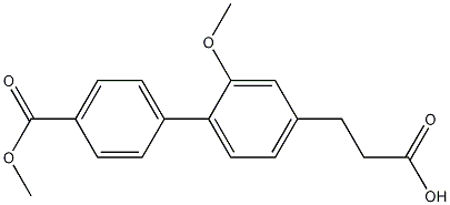 3-(2-methoxy-4'-(methoxycarbonyl)biphenyl-4-yl)propanoic acid CAS#: 406233-39-4