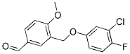 3-(3-CHLORO-4-FLUORO-PHENOXYMETHYL)-4-METHOXY-BENZALDEHYDE CAS#: 438221-62-6