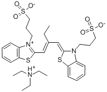 3-(3-SULFOPROPYL)-2-(2-(3-(3-SULFOPROPYL)-2(3H)-BENZOTHIAZOLYLIDENE)-METHYL)-1-BUTENYL)-BENZOTHIAZOLIUM HYDROXIDE, INNER SALT,TRIETHYLAMINE SALT CAS#: 55929-55-0