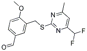 3-(4-DIFLUOROMETHYL-6-METHYL-PYRIMIDIN-2-YLSULFANYLMETHYL)-4-METHOXY-BENZALDEHYDE CAS#: 438218-64-5