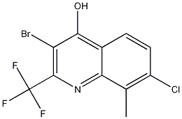 3-Bromo-7-chloro-8-methyl-2-(trifluoromethyl)quinolin-4-ol CAS#: 59108-22-4
