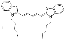 3-PENTYL-2-((1E,3E)-5-[3-PENTYL-1,3-BENZOTHIAZOL-2(3H)-YLIDENE]-1,3-PENTADIENYL)-1,3-BENZOTHIAZOL-3-IUM IODIDE CAS#: 53213-96-0