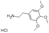 3,4,5-TRIMETHOXYPHENETHYLAMINE, HYDROCHLORIDE CAS#: 54-04-6