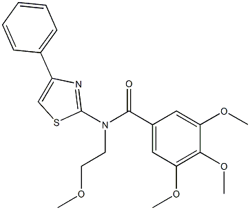 3,4,5-Trimethoxy-N-(2-methoxyethyl)-N-(4-phenyl-2-thiazolyl)-benzamide CAS#: 461000-66-8