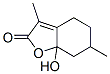 3,6-dimethyl-7a-hydroxy-5,6,7,7a-tetrahydrobenzofuran-2(4H)-one CAS#: 514-93-2