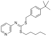 (4-(1,1-Dimethylethyl)phenyl)methyl pentyl-3-pyridinylcarbonimidodithioate CAS#: 51379-04-5