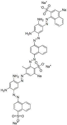 4-[[2,4-Diamino-5-[[3-[[4-[[2,4-diamino-5-[(4-sodiosulfo-1-naphthalenyl)azo]phenyl]azo]-1-naphthalenyl]azo]-2-methyl-5-sodiosulfophenyl]azo]phenyl]azo]naphthalene-1-sulfonic acid sodium salt CAS#: 6409-88-7