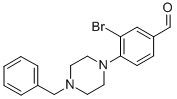 4-(4-BENZYL-1-PIPERAZINO)-3-BROMO-BENZALDEHYDE CAS#: 443777-04-6