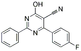 4-(4-FLUOROPHENYL)-6-HYDROXY-2-PHENYL-5-PYRIMIDINECARBONITRILE CAS#: 477853-95-5