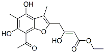 4-(7-Acetyl-4,6-dihydroxy-3,5-dimethylbenzofuran-2-yl)-3-hydroxy-2-butenoic acid ethyl ester CAS#: 55649-37-1