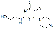 4-Chloro-2-(2-hydroxyethylamino)-6-(4-methylpiperazino)-5-(methylthio)pyrimidine CAS#: 55921-70-5