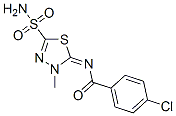 4-Chloro-N-(4,5-dihydro-4-methyl-2-sulfamoyl-1,3,4-thiadiazol-5-ylidene)benzamide CAS#: 55217-94-2