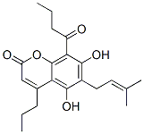 4-Propyl-5,7-dihydroxy-6-(3-methyl-2-butenyl)-8-butyryl-2H-1-benzopyran-2-one CAS#: 5085-54-1