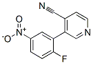 4-Pyridinecarbonitrile, 3-(2-fluoro-5-nitrophenyl)- CAS#: 462652-70-6
