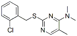 4-Pyrimidinamine, 2-(((2-chlorophenyl)methyl)thio)-N,N,5-trimethyl- CAS#: 5546-64-5