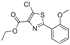 4-Thiazolecarboxylicacid,5-chloro-2-(2-methoxyphenyl)-,ethylester(9CI) CAS#: 425392-47-8