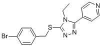 4-bromobenzyl 4-ethyl-5-(4-pyridinyl)-4H-1,2,4-triazol-3-yl sulfide CAS#: 578754-71-9
