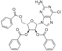 9-(2'', 3'', 5''-TRI-O-BENZOYL-β-L-RIBOFURANOSYL)-2-AMINO-6-CHLOROPURINE CAS#: 402724-61-2