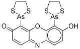 4,6-Bis(1,3,2-dithiarsolan-2-yl)-7-hydroxy-3H-phenoxazin-3-one CAS#: 438226-89-2