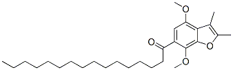 4,7-Dimethoxy-2,3-dimethyl-6-hexadecanoylbenzofuran CAS#: 49710-86-3