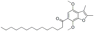 4,7-Dimethoxy-2,3-dimethyl-6-tetradecanoylbenzofuran CAS#: 49710-85-2
