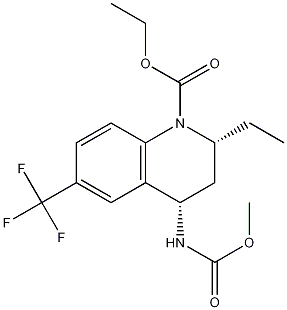(2R,4S)-2-Ethyl-4-methoxycarbonylamino-6-trifluoromethyl-3,4-dihydro-2H-quinoline-1-carboxylic Acid Ethyl Ester CAS#: 474645-94-8