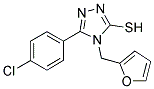 5-(4-CHLOROPHENYL)-4-(2-FURYLMETHYL)-4H-1,2,4-TRIAZOLE-3-THIOL CAS#: 537017-38-2