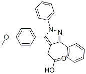 5-(4-Methoxyphenyl)-1,3-diphenyl-1H-pyrazole-4-acetic acid CAS#: 51431-05-1