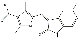 5-(5-Fluoro-2-oxo-1,2-dihydro-indol-3-ylidenemethyl)-2,4-dimethyl-1H-pyrrole-3-carboxylic Acid CAS#: 452105-33-8