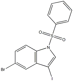 5-Bromo-3-iodo-1-(phenylsulfonyl)indole CAS#: 582305-43-9
