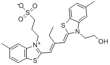 5,5'-DIMETHYL-9-ETHYL-3-(2-HYDROXY-ETHYL)-3'-(3-SULFOPROPYL)THIACARBOCYANINE BETAINE CAS#: 52525-52-7