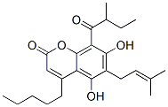 5,7-Dihydroxy-6-(3-methyl-2-butenyl)-8-(2-methyl-1-oxobutyl)-4-pentyl-2H-1-benzopyran-2-one CAS#: 5085-55-2