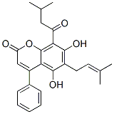 5,7-Dihydroxy-6-(3-methyl-2-butenyl)-8-(3-methylbutyryl)-4-phenyl-2H-1-benzopyran-2-one CAS#: 5224-54-4