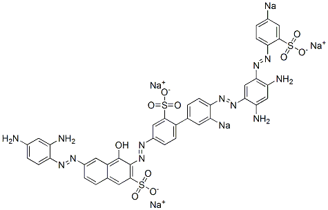6-[(2,4-Diaminophenyl)azo]-3-[[4'-[[2,4-diamino-5-[(4-sodiosulfophenyl)azo]phenyl]azo]-3'-sodiosulfo[1,1'-biphenyl]-4-yl]azo]-4-hydroxynaphthalene-2-sulfonic acid sodium salt CAS#: 6546-67-4