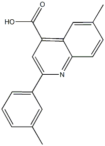 6-METHYL-2-(3-METHYLPHENYL)QUINOLINE-4-CARBOXYLICACID CAS#: 438216-68-3