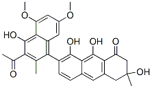 7-(3-Acetyl-4-hydroxy-5,7-dimethoxy-2-methylnaphthalen-1-yl)-3,4-dihydro-3,8,9-trihydroxy-3-methyl-1(2H)-anthracenone CAS#: 56678-10-5