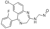 7-Chloro-5-(2-fluorophenyl)-2-(N-nitrosomethylamino)-3H-1,4-benzodiazepine CAS#: 59467-62-8