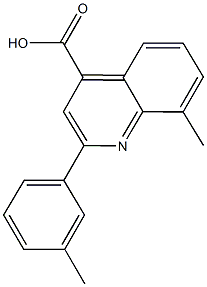 8-METHYL-2-(3-METHYLPHENYL)QUINOLINE-4-CARBOXYLICACID CAS#: 438225-30-0