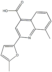 8-METHYL-2-(5-METHYL-2-FURYL)QUINOLINE-4-CARBOXYLIC ACID CAS#: 438227-14-6